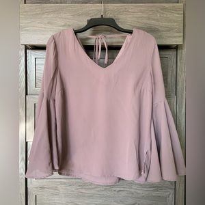 Charlotte Russe Blouse | Mauve | Split Bell Sleeves